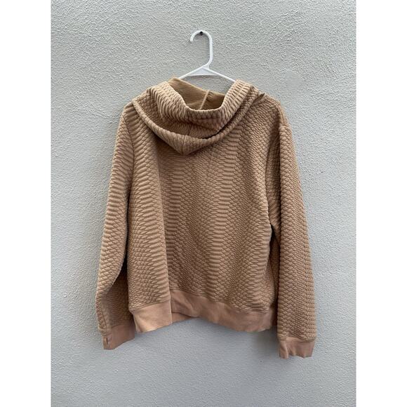 The Good American Womens Sweatshirt Size 5 (2XL) Quilted Snake Rose Gold Hooded - Picture 9 of 14